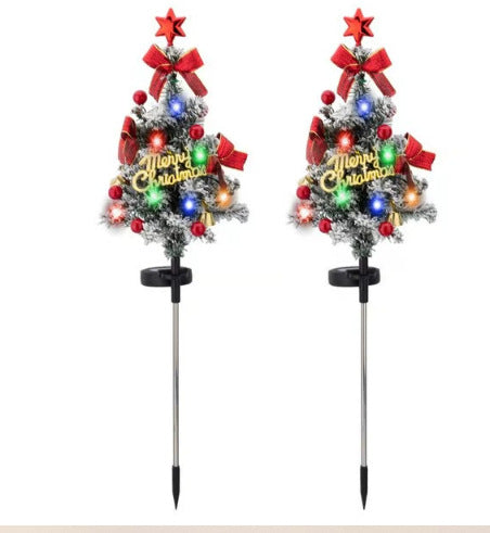 🎄 Upgraded LED solar-powered Christmas tree and lawn lights — Bring Holiday Magic to Your Yard!