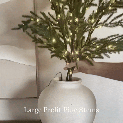 🎄Last few hours! 50% off!✨ Norfolk Pine Branch Lights – Instantly illuminating the festive atmosphere before Christmas!