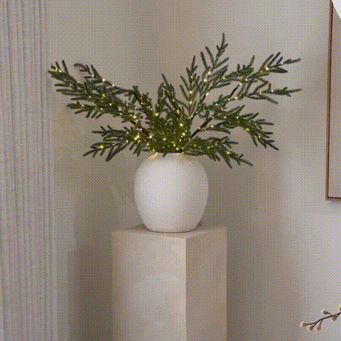 🎄Last few hours! 50% off!✨ Norfolk Pine Branch Lights – Instantly illuminating the festive atmosphere before Christmas!