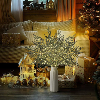 🎄Last few hours! 50% off!✨ Norfolk Pine Branch Lights – Instantly illuminating the festive atmosphere before Christmas!
