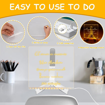 🎅The perfect gift for this Christmas🎁Creative Rewritable Acrylic LED Message Board 🎨