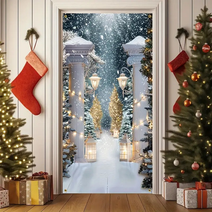 🎅 Ultra-Realistic Christmas Snowman Elf Party Banner | Giant 90×180cm Decor | Instant Holiday Vibes!