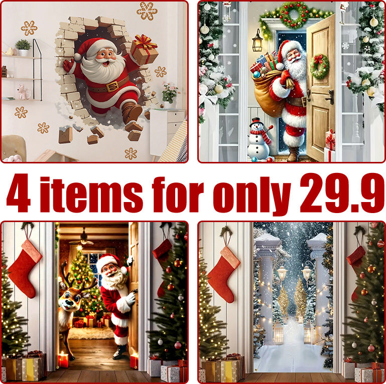 🎅 Ultra-Realistic Christmas Snowman Elf Party Banner | Giant 90×180cm Decor | Instant Holiday Vibes!