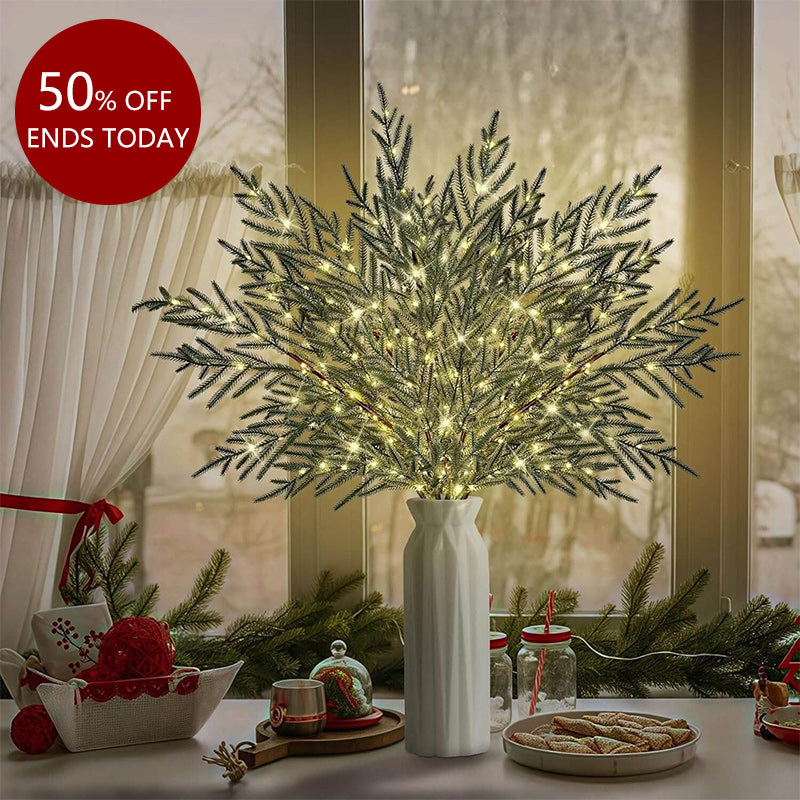 🎄Last few hours! 50% off!✨ Norfolk Pine Branch Lights – Instantly illuminating the festive atmosphere before Christmas!