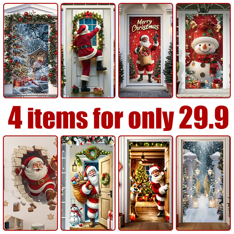 🎅 Ultra-Realistic Christmas Snowman Elf Party Banner | Giant 90×180cm Decor | Instant Holiday Vibes!