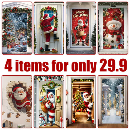 🎅 Ultra-Realistic Christmas Snowman Elf Party Banner | Giant 90×180cm Decor | Instant Holiday Vibes!