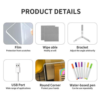 🎅The perfect gift for this Christmas🎁Creative Rewritable Acrylic LED Message Board 🎨