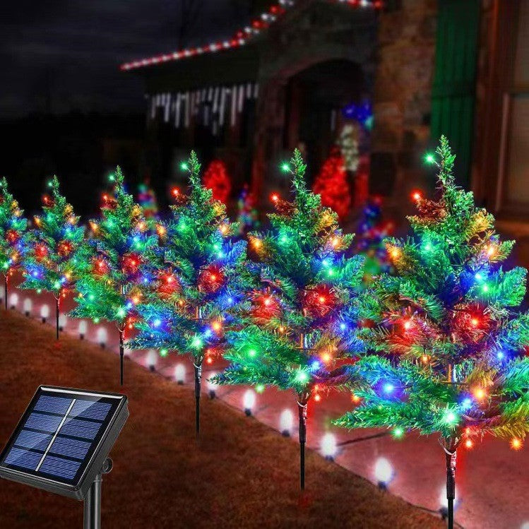 🎄 Upgraded LED solar-powered Christmas tree and lawn lights — Bring Holiday Magic to Your Yard!