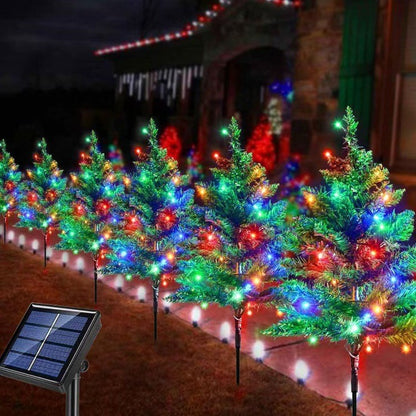 🎄 Upgraded LED solar-powered Christmas tree and lawn lights — Bring Holiday Magic to Your Yard!