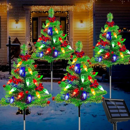 🎄 Upgraded LED solar-powered Christmas tree and lawn lights — Bring Holiday Magic to Your Yard!