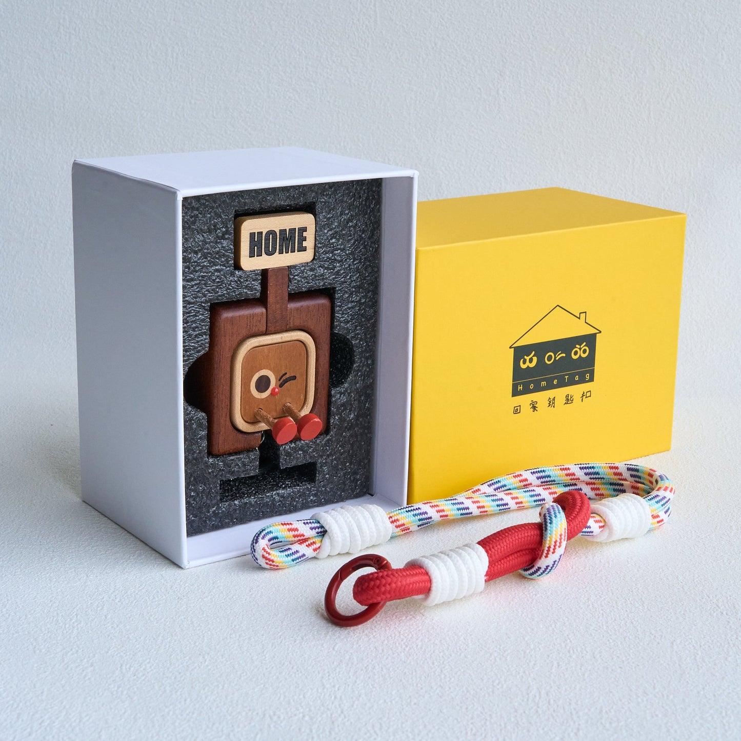 Black Friday 50% off for a limited time Home Tag, Solid Wood Keychain & Base