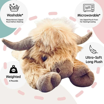 🧸Cute Cartoon weighted & heated Highland Cow