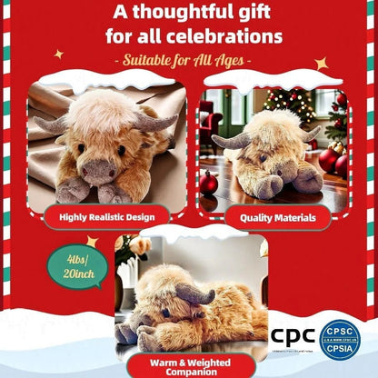 🧸Cute Cartoon weighted & heated Highland Cow
