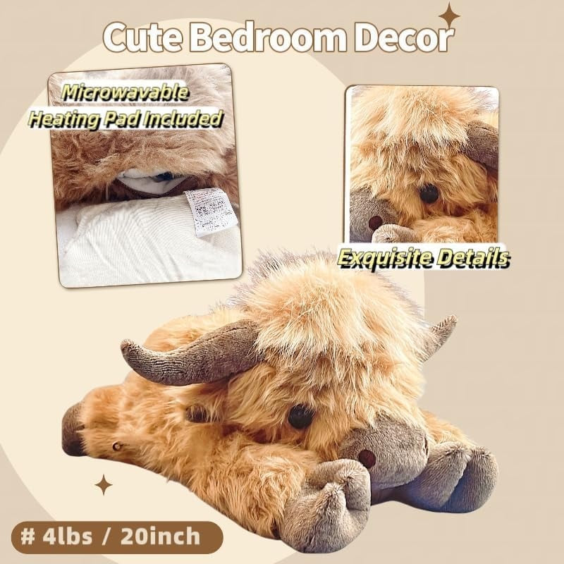 🧸Cute Cartoon weighted & heated Highland Cow