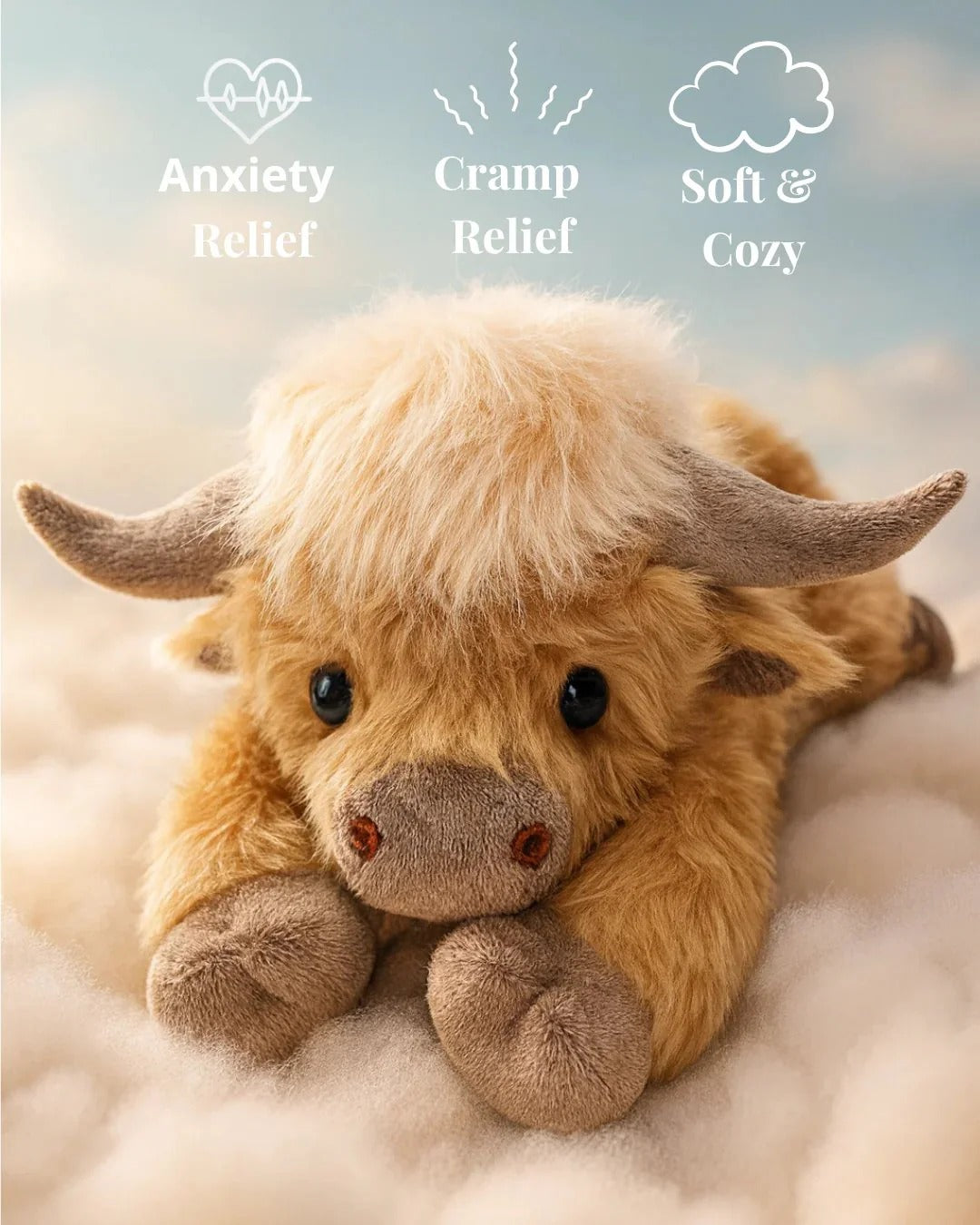🧸Cute Cartoon weighted & heated Highland Cow
