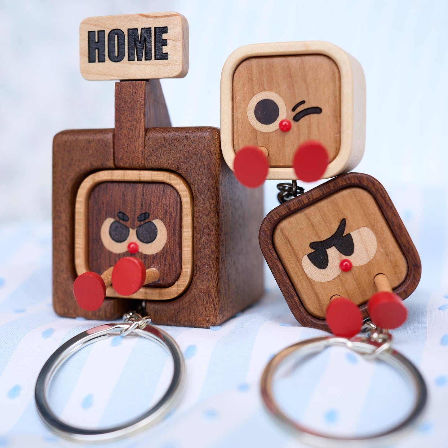 Black Friday 50% off for a limited time Home Tag, Solid Wood Keychain & Base
