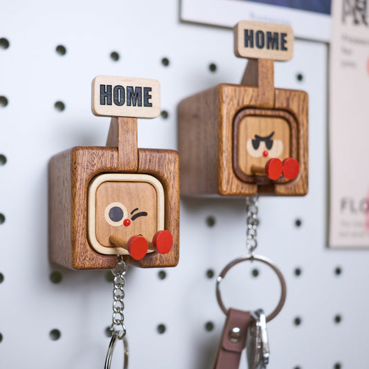 Black Friday 50% off for a limited time Home Tag, Solid Wood Keychain & Base