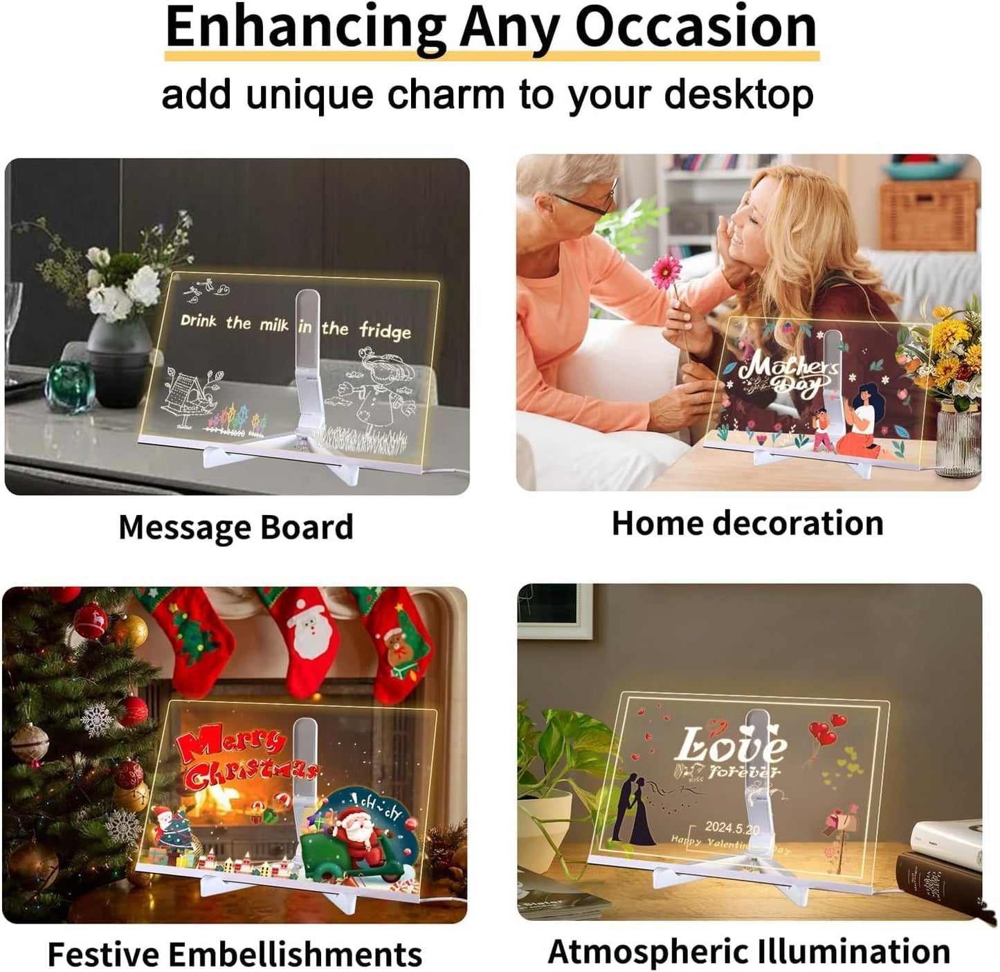 🎅The perfect gift for this Christmas🎁Creative Rewritable Acrylic LED Message Board 🎨