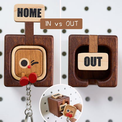 Black Friday 50% off for a limited time Home Tag, Solid Wood Keychain & Base